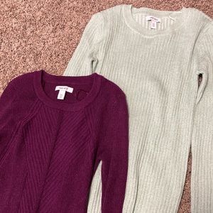 Nine West Crewneck Sparkle Sweaters